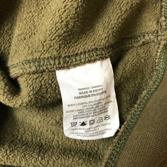 Nike Center Swoosh Green AOP Sweatshirt Hoodie Mens XL Olive Green DM7930-326 - Picture 8 of 9